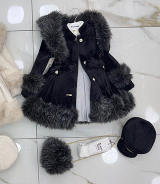 PREMIUM ANGORA ÖZEL TASARIM SİYAH KAŞE KABAN'lı 6'LI TAKIM