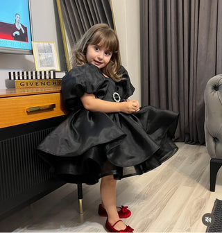 Oscar Siyah Kemerli Tasarım Elbise