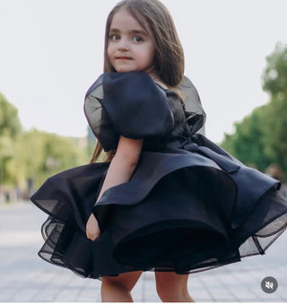 Oscar Siyah Kemerli Tasarım Elbise