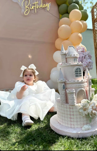 Barbara Beyaz Marul Etek Kız Abiye