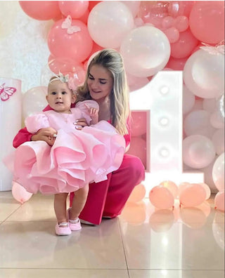 Barbara Pembe Marul Etek Kız Abiye