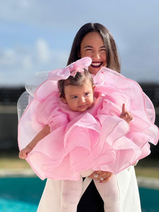 Barbara Pembe Marul Etek Kız Abiye