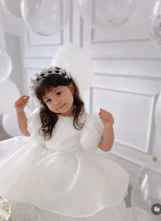 Barbara Beyaz Marul Etek Kız Abiye