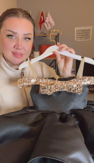 Mono Siyah Kız Çocuk Abiye Elbise