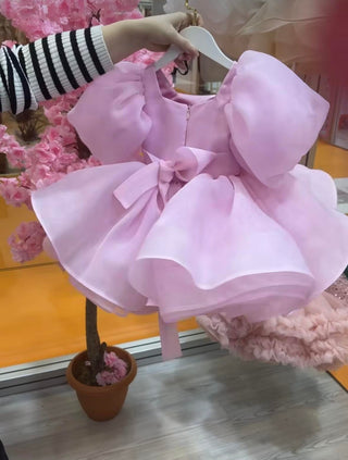 Oscar Pembe Kemerli Tasarım Elbise