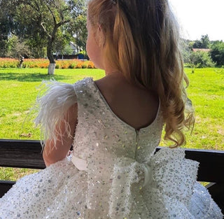 Sonia Beyaz Kız Çocuk Elbise