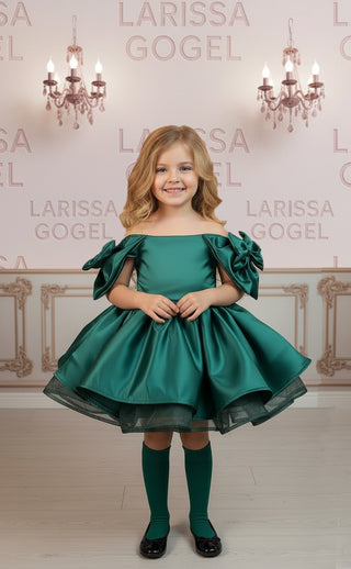 Royal Yeşil Kız Çocuk Abiye Elbise