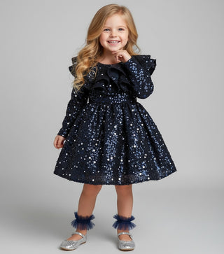 Milano Mor Çift Valon Uzun Kol Elbise